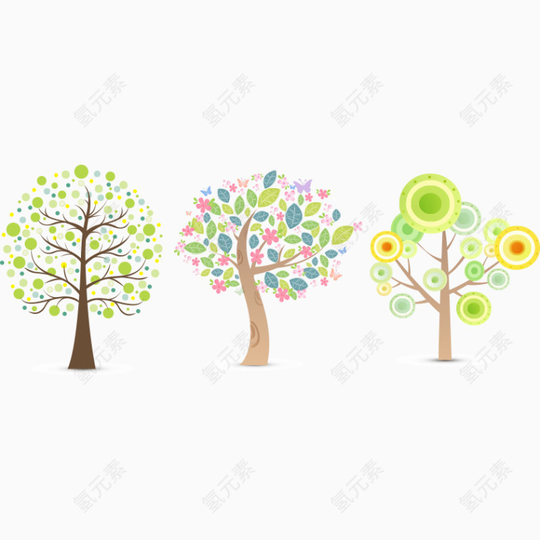 卡通树 树木