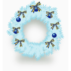 矢量手绘雪花圈