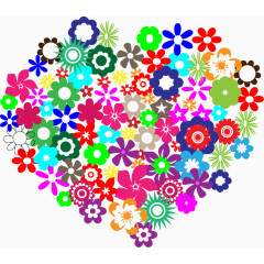 碎花组成的爱心