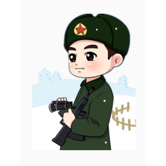 卡通军人