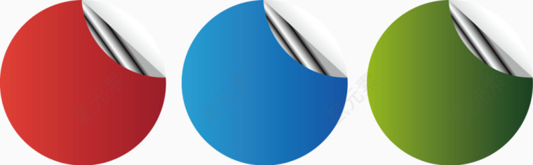 矢量创意设计彩色圆形标签贴纸图