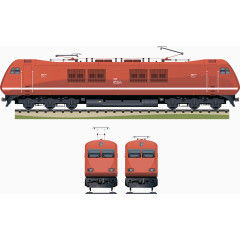 卡通手绘火车与火车头