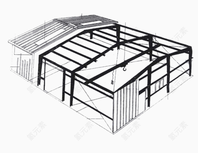 钢结构厂房框架