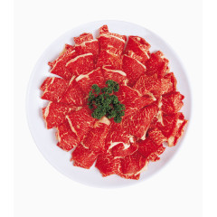 一圆盘的牛肉片