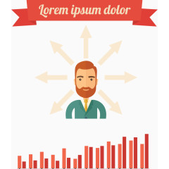 分散箭头柱形图.