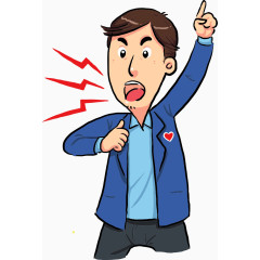 生气的矢量男人