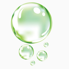 矢量绿色动态水泡水珠