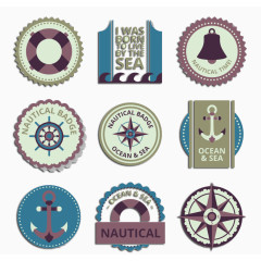 复古风格航海徽章