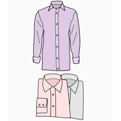 矢量夏季粉色男士衬衣