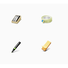 常见办公用品PNG图标