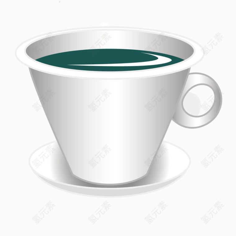 矢量卡通陶瓷咖啡杯