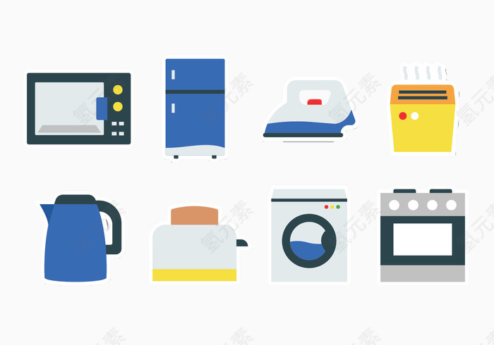 家用电器贴纸图标
