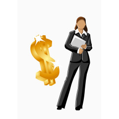 矢量卡通图案金钱物质生活