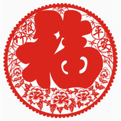 传统福字窗花素材