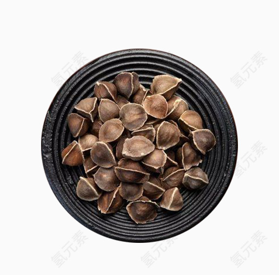 黑盘子里的辣木籽