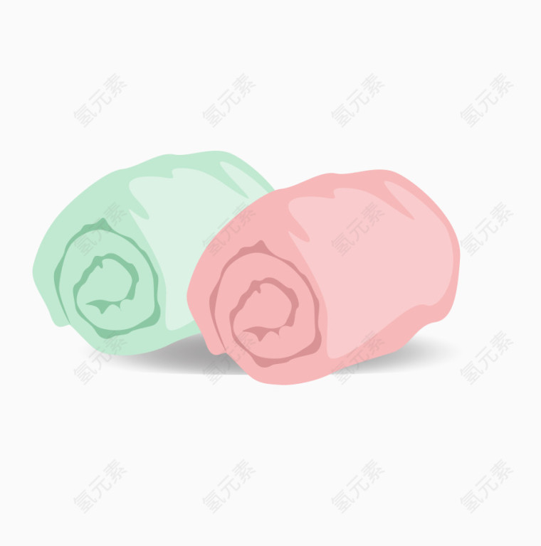 矢量洗浴洗漱用品家居毛巾