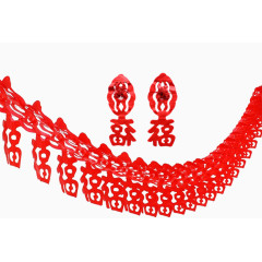 红色福字挂串