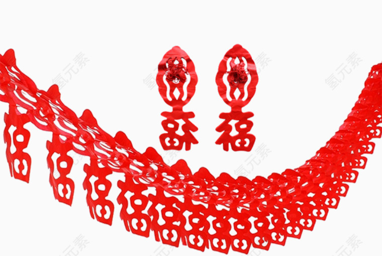 红色福字挂串