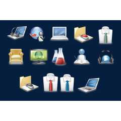 矢量商务科普科技图标