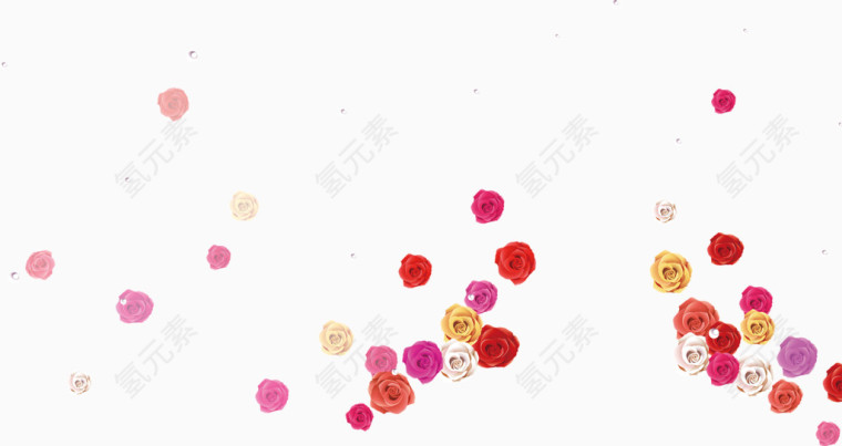 漂浮的朵朵花朵