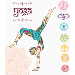 彩色曼陀罗瑜伽