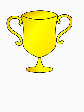 金色奖杯矢量图