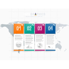 矢量PPT信息图表统计数据素材