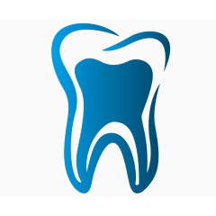 矢量卡通蓝色牙齿免费图片