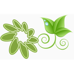 绿色健康叶子装饰