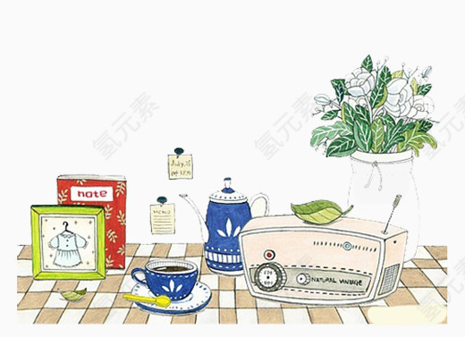卡通餐桌摆设