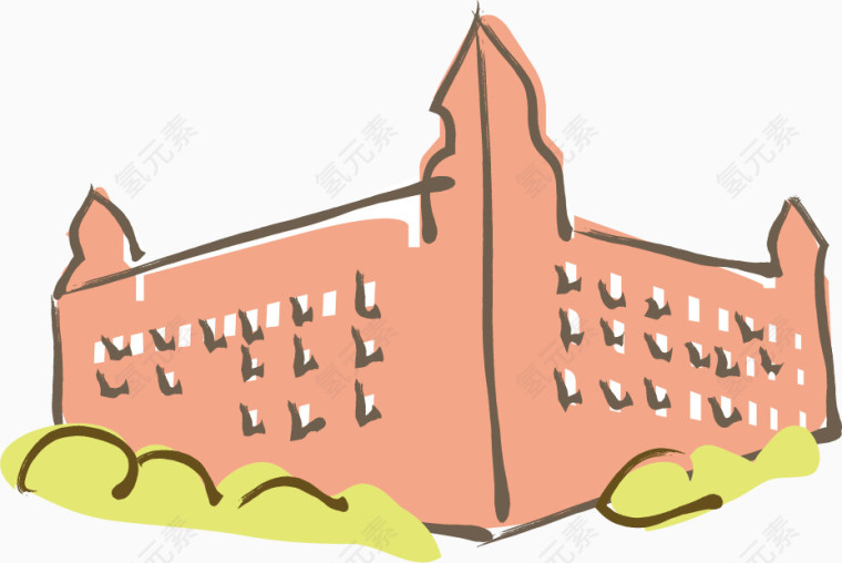 h5素材卡通建筑