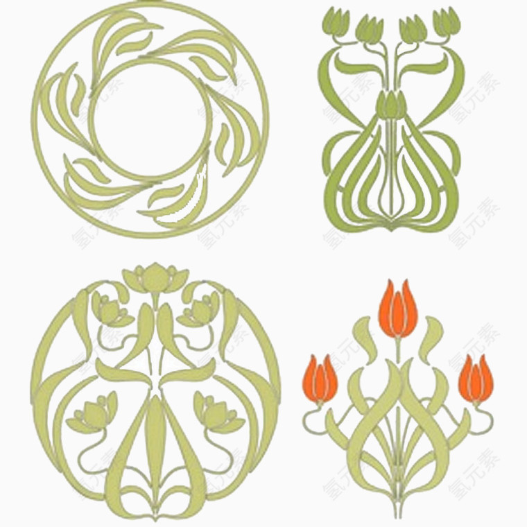 花卉绘画模式图标