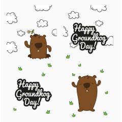 卡通土拨鼠条幅