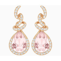 施华洛世奇首饰粉色耳环