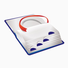 蓝色质感白色分类记事本