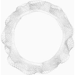 白色花纹布条圆环