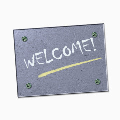 欢迎标牌免抠素材