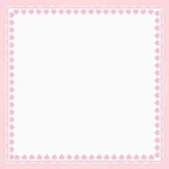 粉色心形装饰方形边框
