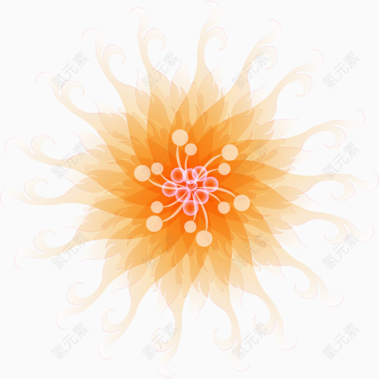 炫酷淡黄装饰背景图片