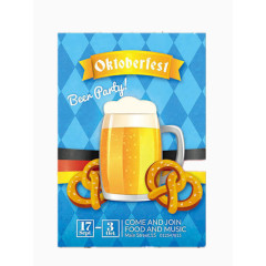 啤酒海报矢量图