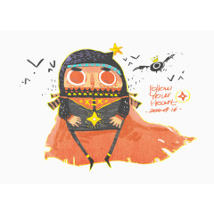 可爱儿童手绘插画