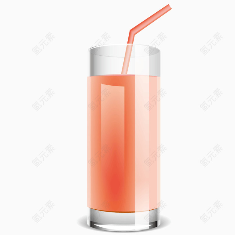 矢量玻璃杯西瓜汁