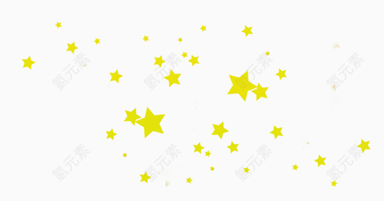 金色星星装饰高清免扣素材