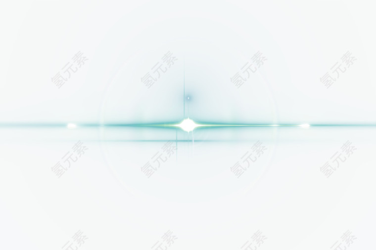 绿色清新光芒效果元素