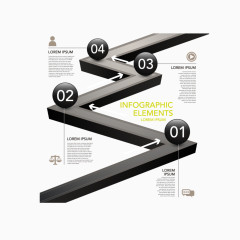 矢量创意ppt信息图