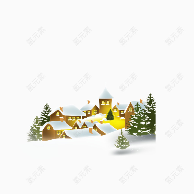 雪景图案