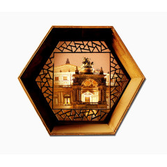 中国风镂空木窗