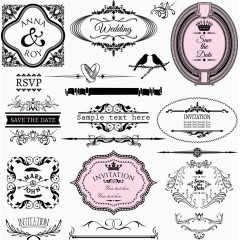 欧式复古邀请函花边