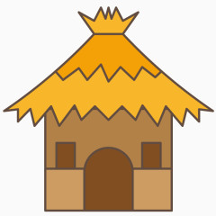 矢量房子茅草屋