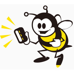 开心的蜜蜂矢量图